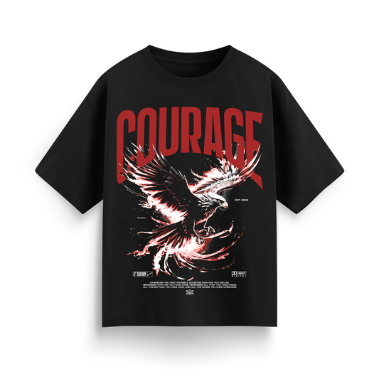 Courage Oversize Black T-Shirt